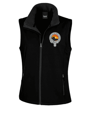 WICK RBLS PIPE BAND  WOMENS SOFTSHELL BODYWARMER WITH EMBROIDERED LOGO
