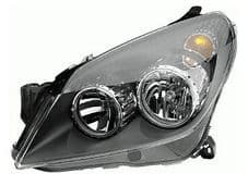ASTRA MK 5 HEADLIGHT N/S PASSENGER SIDE BLACK TYPE 2006 +. NEW NEW