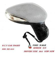 FORD B-MAX DRIVERS SIDE DOOR MIRROR ELECTRIC 2012 - 2014 NEW ( IN PRIMER )