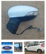 FORD FIESTA MK 8 DOOR MIRROR White. ELECTRIC INC INDICATOR USED 2008 - 2012