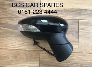 FORD FIESTA MK 8  DRIVERS SIDE DOOR MIRROR  BLACK  ELECTRIC INC INDICATOR   USED  2008  2009  2010