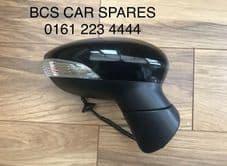 FORD FIESTA MK 8 DRIVERS SIDE DOOR MIRROR BLACK ELECTRIC INC INDICATOR USED 2008 2009 2010