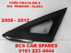 FORD FIESTA Mk 8 FRONT WINDOW / GLASS PASSENGER SIDE CHROME TRIM 2008 - 2014 (4)