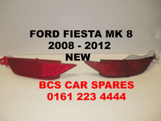 FORD FIESTA MK 8 REAR LIGHT + REFLECTOR LENS DRIVER + PASSENGER SIDE PAIR 2008 2009 2010 2011 2012 NEW (2)