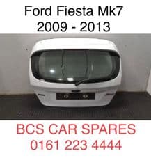 FORD FIESTA MK7.5. White tailgate inc glass. Screen. 2009 - 2013.