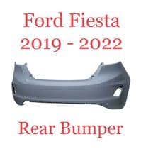 FORD FIESTA. NEW SHAPE. REAR BUMPER. 2019 - 2022. Primer Ready to Paint