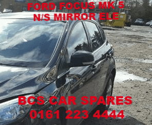 FORD FOCUS MK 5   2014 - 2015  DOOR MIRROR  ELECTRIC BLACK PASSENGER SIDE  ELECTRIC  USED