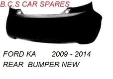 FORD KA REAR BUMPER 2009 - 2010 - 2011 - 2012 - 2013 ( INSURANCE APPROVED IN PRIMER )
