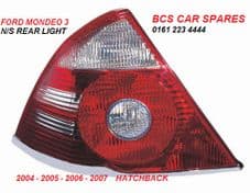 FORD MONDEO MK 3 PASSENGER SIDE REAR LIGHT CHROME TYPE N/S 2004 - 2005 - 2006 HATCHBACK