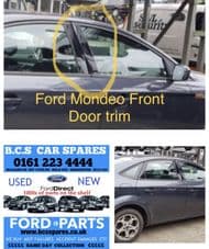 FORD MONDEO MK 4 DRIVERS SIDE FRONT DOOR TRIM BLACK GLOSS 2008 - 2012
