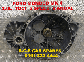 FORD  MONDEO MK 4   GEARBOX  MANUAL  6 Speed   37K MILES  ( 6 MTHS WARRANTY )