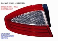 FORD MONDEO MK 4 N/S REAR LIGHT / LENS PASSENGER SIDE 2007- 2008 - 2009 - 2010 DRIVERS SIDE ( HATCH BACK MODEL ONLY )