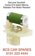 Genuine Vauxhall Corsa D E Adam Meriva Radiator Fan Motor Resistor 13256565