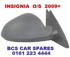 INSIGNIA DOOR MIRROR DRIVERS SIDE O/S 2009+ ELECTRIC IN PRIMER