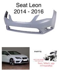 SEAT LEON. FRONT BUMPER 2014 - 2016. NEW IN PRIMER ( READY FOR PAINTING )