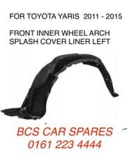 Toyota Yaris. Inner wheel arch lining. 2011 - 2014. Left