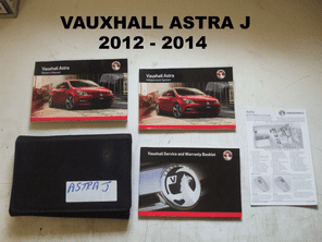 VAUXHAL ASTRA  J  SERVICE MANUAL BOOKLET   2012 - 2014  USED