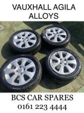 VAUXHALL AGILA. SET 4x ALLOY WHEEL 16" INC TYRES