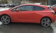 VAUXHALL ASTRA GTC. RED DOOR PASSENGER SIDE. 3Dr Model.