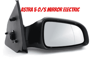VAUXHALL ASTRA H   MIRROR  DRIVERS  SIDE O/S  2005 - 2009 ELECTRIC ( READY TO PAINT )