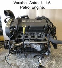 Vauxhall Astra J 1.6 16v A16XER Engine Approx inc  Warranty
