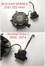 VAUXHALL ASTRA J 2011 - 2014 HEATER BLOWER FAN + RESISTOR. TESTED