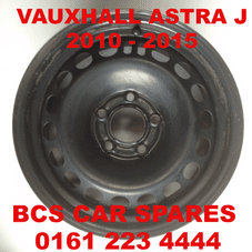VAUXHALL ASTRA J STEEL WHEEL IDEAL SPARE FULL SIZE 16" ( DIESEL CAR ONLY ) 2010 - 2015 USED