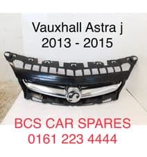 VAUXHALL ASTRA J TOP GRILL INC CHROME + BADGE. 2013 - 2015. Facelift