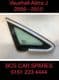 VAUXHALL ASTRA   J. SMALL.   WINDOW / GLASS  DRIVER SIDE FRONT. 2009 - 2014.  inc chrome