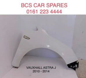 VAUXHALL ASTRA J. WHITE.  FRONT WING   DRIVERS SIDE  O/S      WHITE.