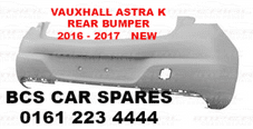 VAUXHALL ASTRA K REAR BUMPER 2016 - 2017 NEW ( Standard NO parking sensor holes )