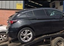 VAUXHALL ASTRA K. DRIVERS SIDE REAR DOOR BLACK. COMPLETE. 2016 - 2019.
