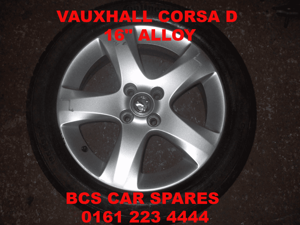 VAUXHALL CORSA D ALLOY WHEEL INC TYRE 5 SPOKE 195/55/R16