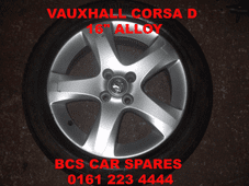 VAUXHALL CORSA D ALLOY WHEEL INC TYRE ( 5 SPOKE ) 195/55/R16