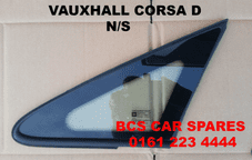 VAUXHALL CORSA D DRIVERS SIDE 1/4 GLASS WINDOW LTD EDITION 2011 - 2015 USED
