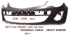 VAUXHALL CORSA D FRONT BUMPER 2012 - 2013 - 2014 FACELIFT
