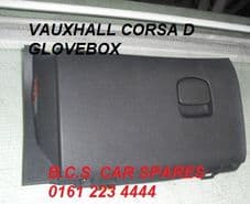 VAUXHALL CORSA D GLOVE BOX BLACK 2008 - 2011