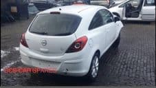 VAUXHALL CORSA D White REAR BUMPER 20008 - 2012. STANDARD parking sensors type