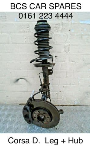VAUXHALL  CORSA D.  SUSPENSION LEG + HUB.  N/S. Passenger