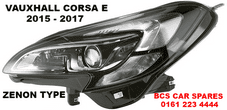 VAUXHALL CORSA E HEADLIGHT PASSENGER SIDE N/S ZENON TYPE NEW NEW
