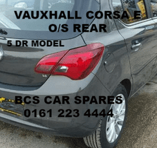 VAUXHALL CORSA E REAR LIGHT DRIVER O /S 2015 2016 ( 5 DOOR MODEL ONLY ) USED (1)