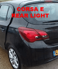 VAUXHALL CORSA E REAR LIGHT PASSENGER SIDE N /S 2015 2016 ( 5 DOOR MODEL ONLY ) USED