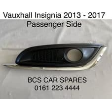 VAUXHALL INSIGNIA Fog light Trim / Cover. Inc Chrome Passenger Side NEW 2013 - 2016.