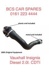 VAUXHALL INSIGNIA INTER COOLER PIPE INC PLASTIC ELBOW NEW 2009 - 2013