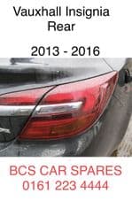 VAUXHALL INSIGNIA REAR LIGHT FACELIFT. 2013 - 2016. DRIVERS SIDE REAR