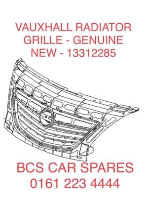 VAUXHALL  MERIVA. B. BUMPER GRILL. 2013 - 2016.  GENUINE  NEW.    13312285