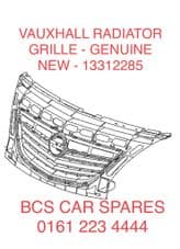 VAUXHALL MERIVA. B. BUMPER GRILL. 2013 - 2016. GENUINE NEW. 13312285