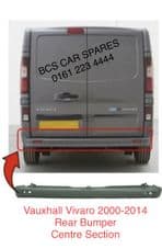 Vauxhall Vivaro 2000-2014 Rear Bumper Centre Section
