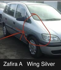 VAUXHALL ZAFIRA WING SILVER. 2002. 2003. DRIVERS SIDE. Pre Owned