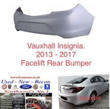 VAUXHALL. INSIGNIA. REAR BUMPER. NEW. . ( HATCHBACK MODEL ) 2013 - 2014 - 2015 - 2016 NEW